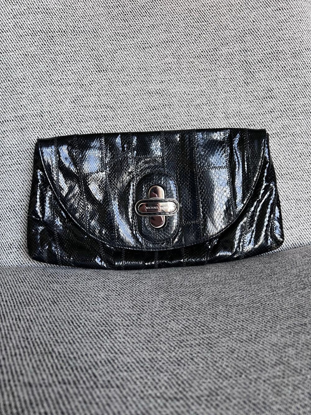 Vintage Snakeskin Animal Print Clutch